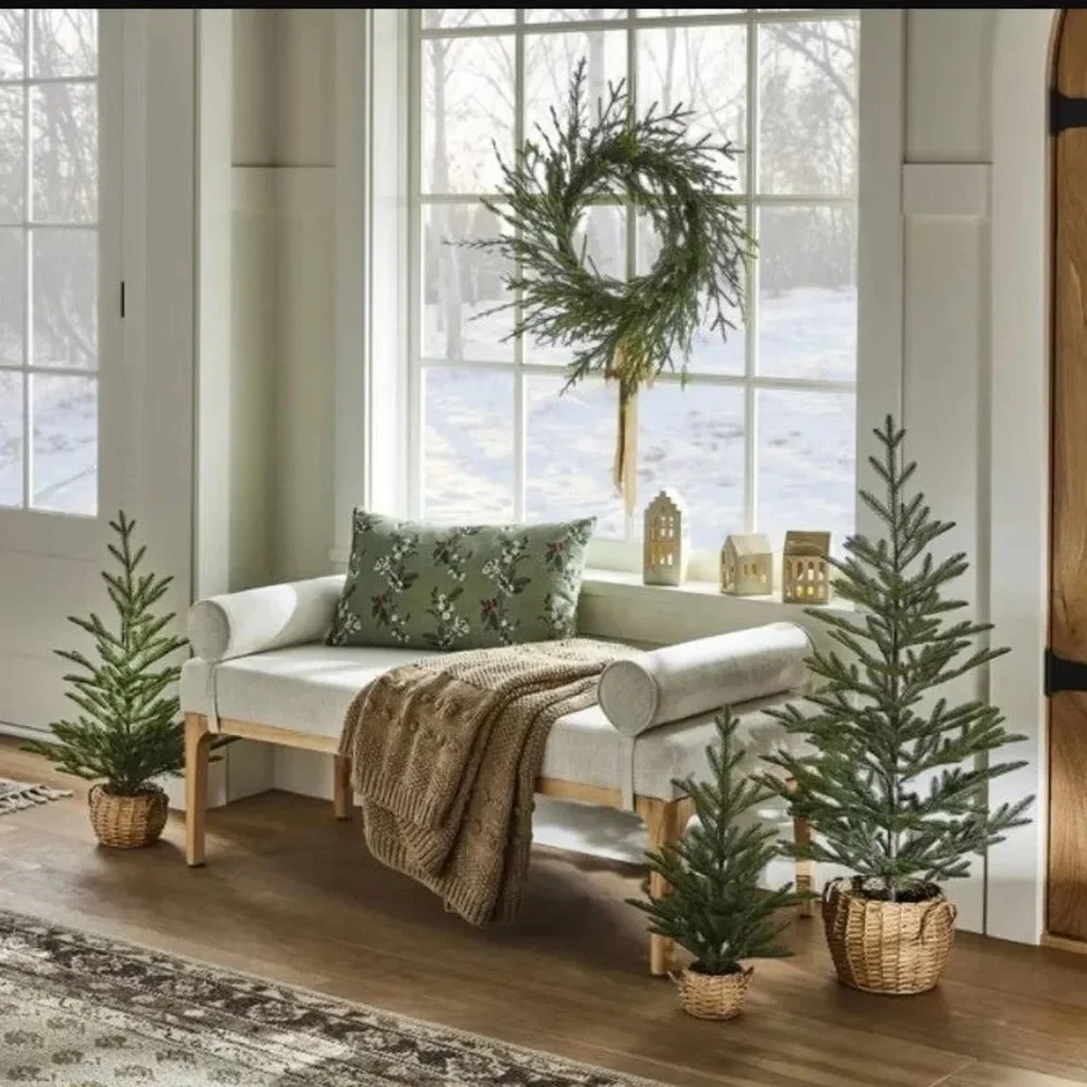 XL Pine Christmas Wreath with Ribbon - Threshold™ designed with Studio McGee